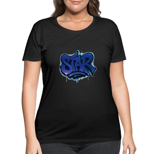 Cosmic STAR Graffiti Tag Tee - Women's Curvy T-Shirt