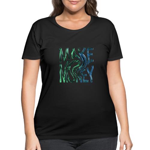 Make Money Neon 3D - Women's Curvy T-Shirt