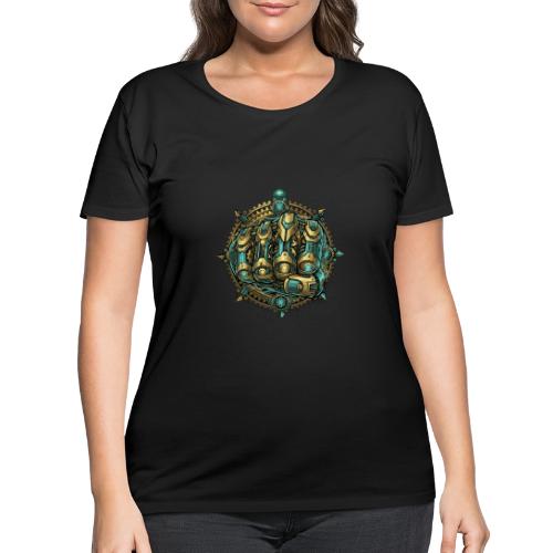 Cyberpunk Power Robot Hand - Women's Curvy T-Shirt