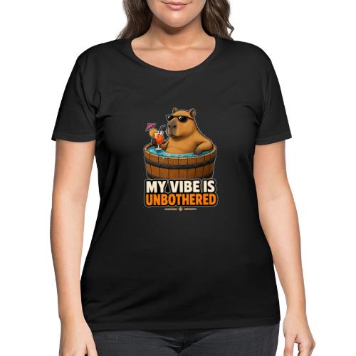 Unbothered Beaver in Wooden Tub - Women's Curvy T-Shirt