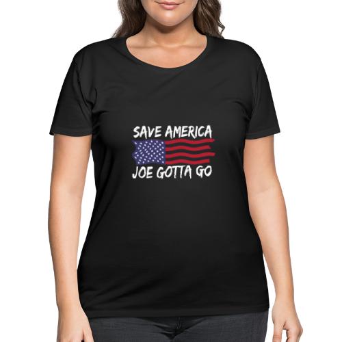 Joe Gotta Go Pro America Anti Biden Impeach Biden - Women's Curvy T-Shirt