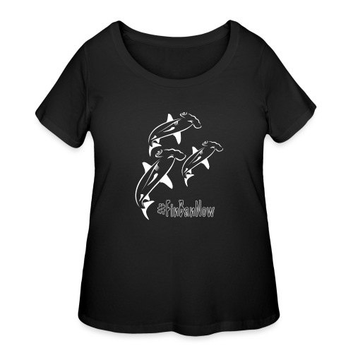 Hammerhead Fin Ban Now - Women's Curvy T-Shirt