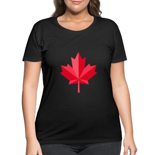 Canadian red maple leaf - Women's Curvy T-Shirt