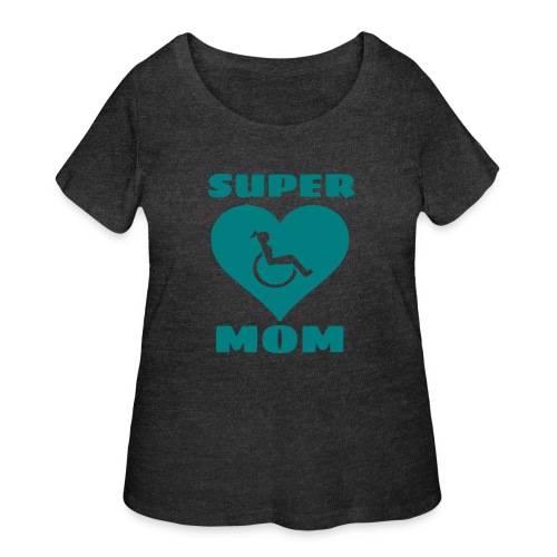 Super wheelchair mom, super mama - Women's Curvy T-Shirt