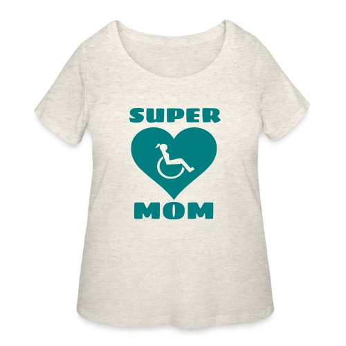Super wheelchair mom, super mama - Women's Curvy T-Shirt