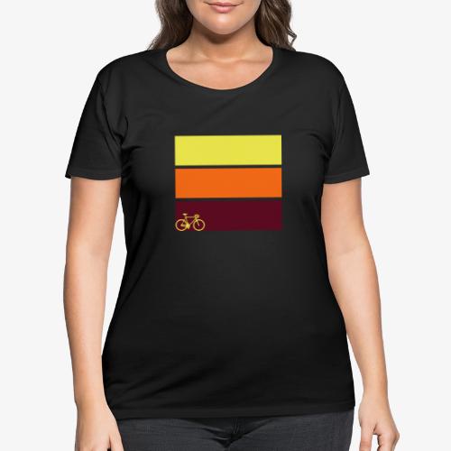 tricolor with bicycle - Women's Curvy T-Shirt