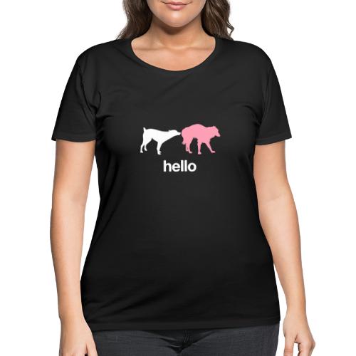 Hello - Women's Curvy T-Shirt