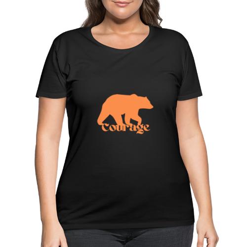 Courage Bear Orange - Women's Curvy T-Shirt