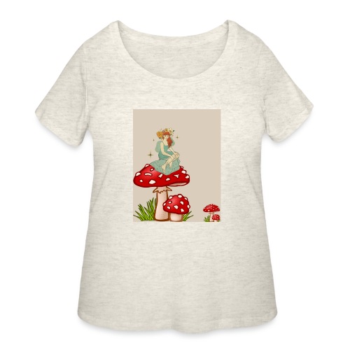 Fairy Amongst The Shrooms - Women's Curvy T-Shirt
