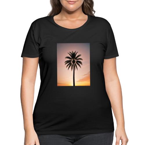 palm peace - Women's Curvy T-Shirt