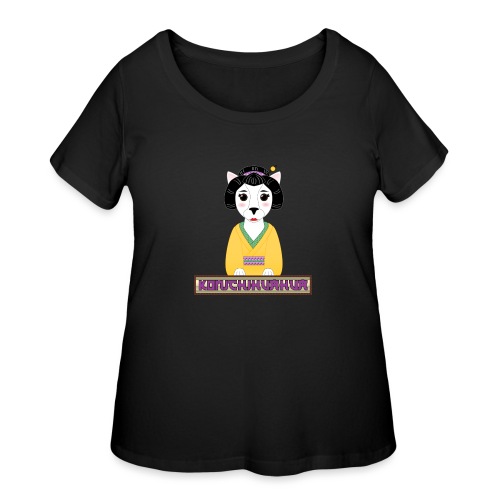 Konichihuahua Japanese / Spanish Geisha Dog Yellow - Women's Curvy T-Shirt