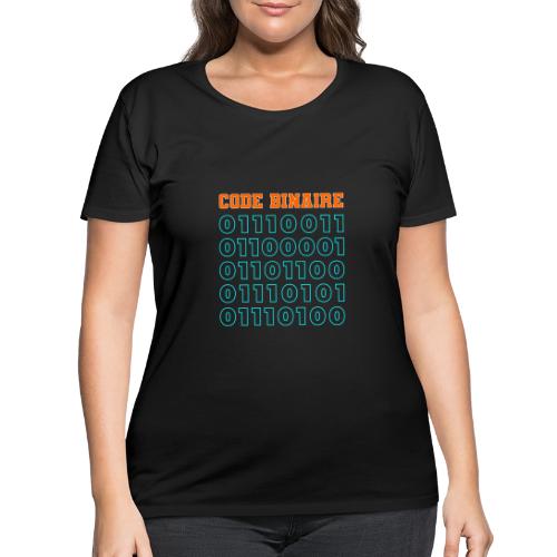 Hi in binary code - Women's Curvy T-Shirt