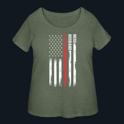 American Best Dad Hero Husband Father - Women's Curvy T-Shirt