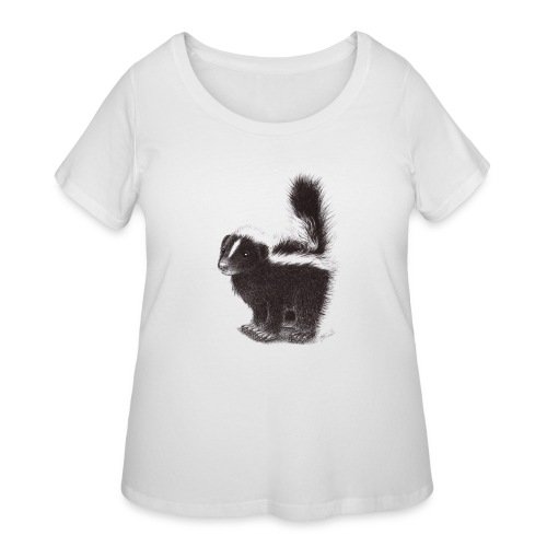 Cool cute funny Skunk - Women's Curvy T-Shirt