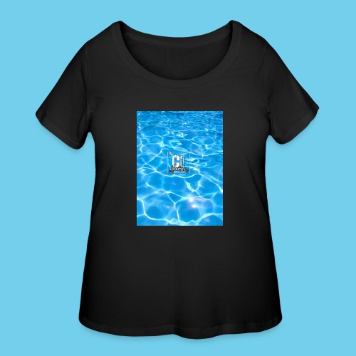iPhone 6 Pool Backdrop jpg - Women's Curvy T-Shirt