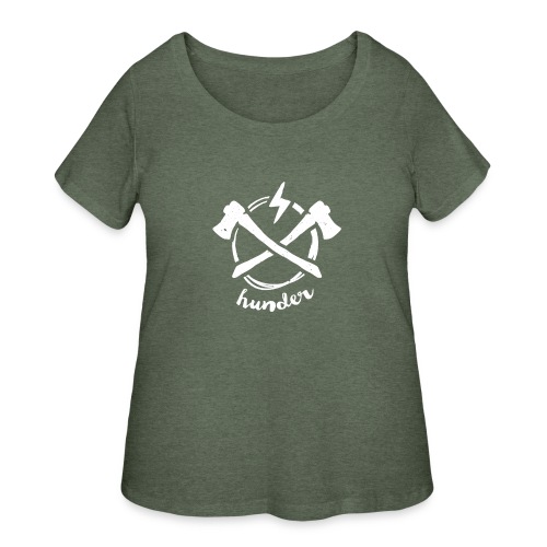 woodchipper back - Women's Curvy T-Shirt