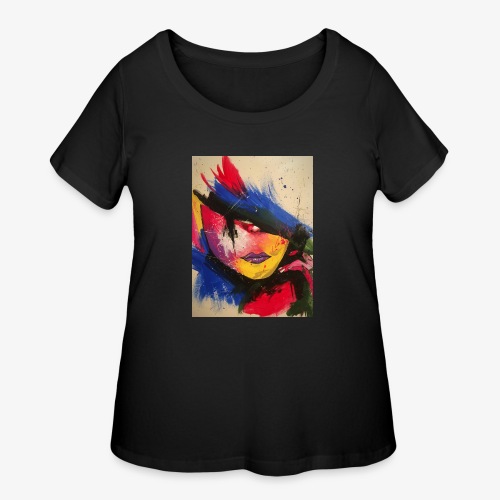 female paint artwork - Women's Curvy T-Shirt
