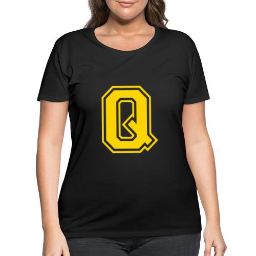 Letter Q – Capital Athletic Alphabet Monogram - Women's Curvy T-Shirt