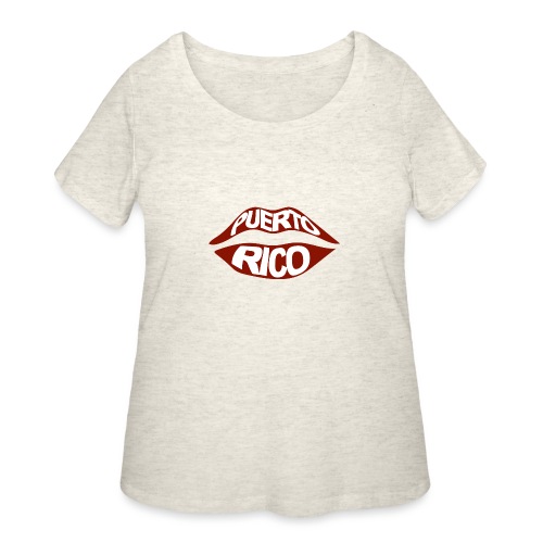 Puerto Rico Lips - Women's Curvy T-Shirt