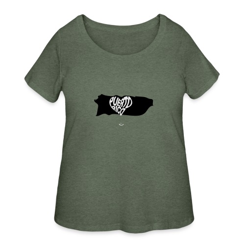 Love PR Map - Women's Curvy T-Shirt