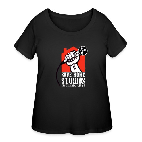 Save Home Studios In Music City - Women's Curvy T-Shirt
