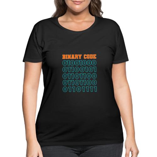 Say Hello in Binary code - Women's Curvy T-Shirt