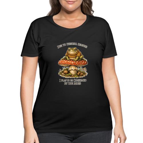 Frog Consumed by Moss Cottagecore Aesthetic - Women's Curvy T-Shirt