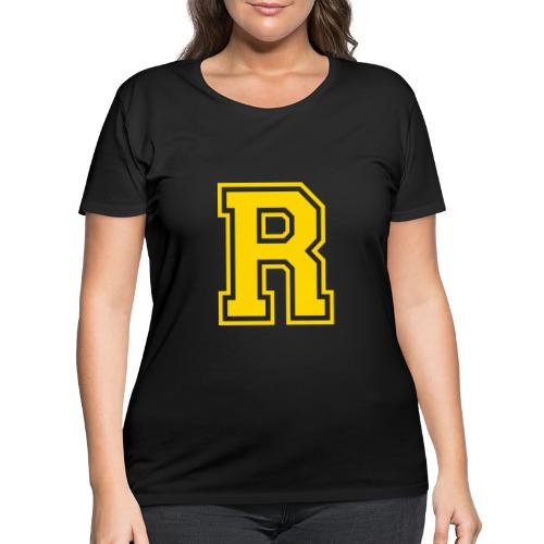Letter R – Capital Athletic Alphabet Monogram - Women's Curvy T-Shirt