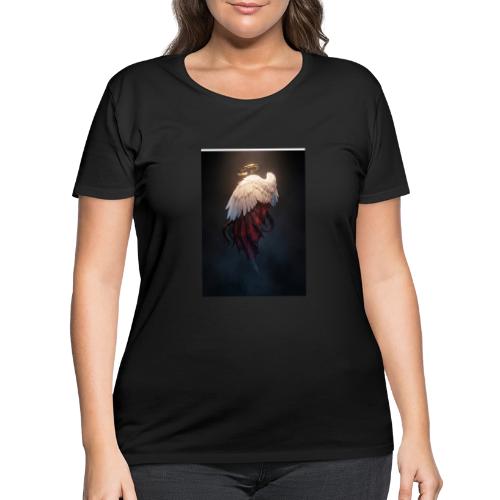 Angel vs Demon Wings Dark Aesthetic Gothic T-Shirt - Women's Curvy T-Shirt