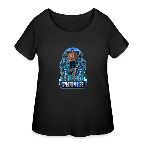 Cyborg 4 Life Avatar + Logo - Women's Curvy T-Shirt