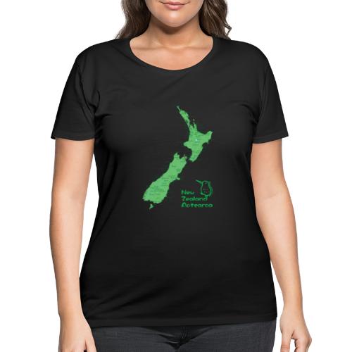 New Zealand's Map - Women's Curvy T-Shirt