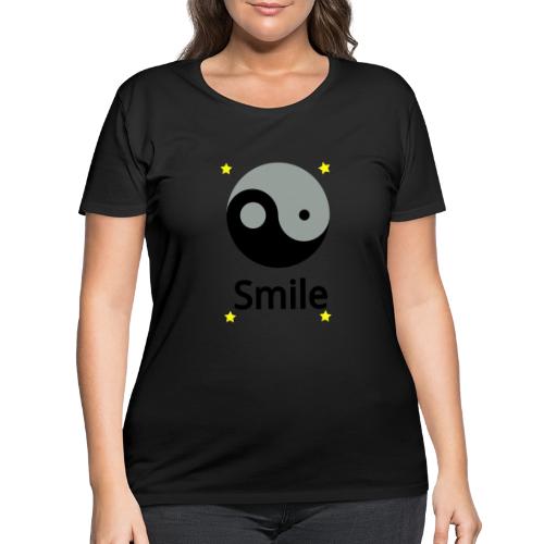 Smile Yin Yang - Women's Curvy T-Shirt