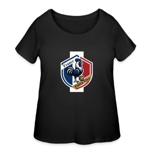 France Rooster T-Shirt, Bleu-Blanc-Rouge gift - Women's Curvy T-Shirt