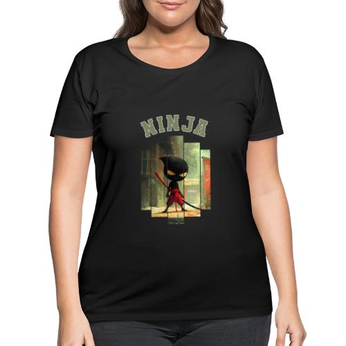 Cute Ninja Attack - Women's Curvy T-Shirt