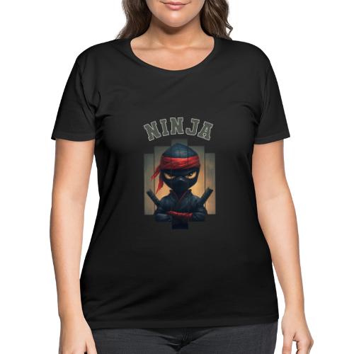 Cartoon Ninja Vibes - Women's Curvy T-Shirt