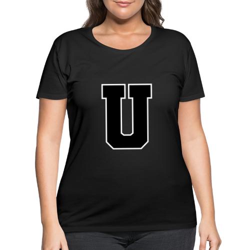 Varsity Letter U Collegiate Monogram - Women's Curvy T-Shirt