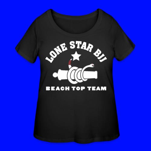 BEACH TOP TEAM - Lone Star Brazilian BJJ - White - Women's Curvy T-Shirt
