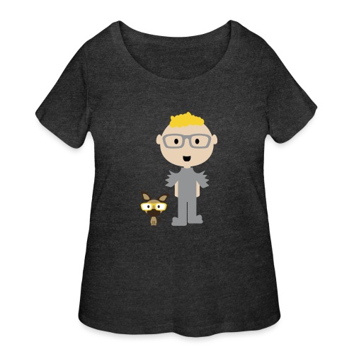 Blondie Boy Can't See Without His Eyeglasses - Women's Curvy T-Shirt