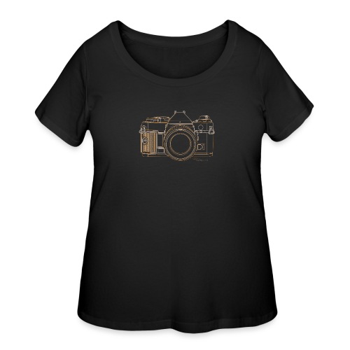 Camera Sketches - Canon AE1 Program - Women's Curvy T-Shirt