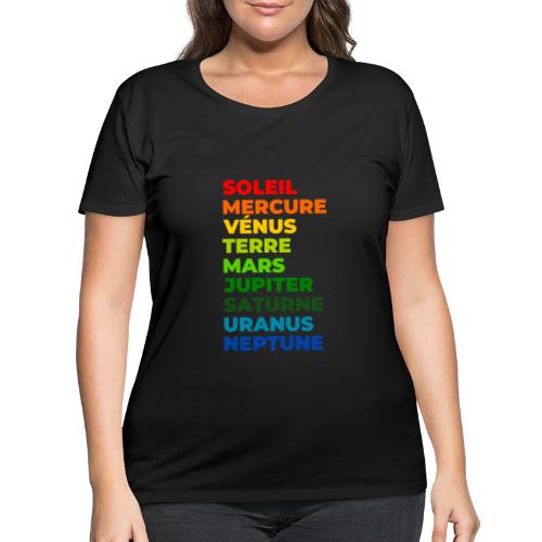Solar System in Color - Women's Curvy T-Shirt