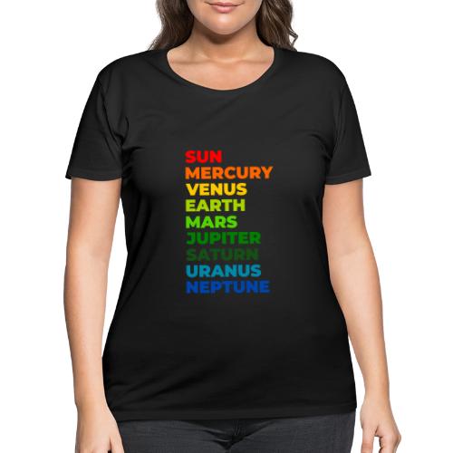 Color the solar system - Women's Curvy T-Shirt