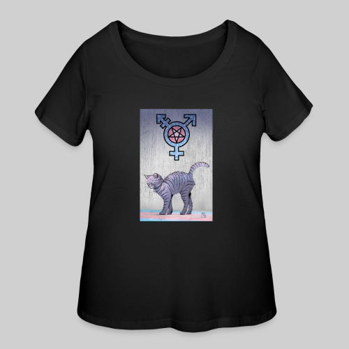 Trans Satanic Cat - Women's Curvy T-Shirt