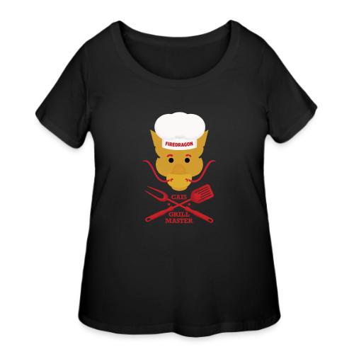 Firedragon Grill Master—Red Design - Women's Curvy T-Shirt