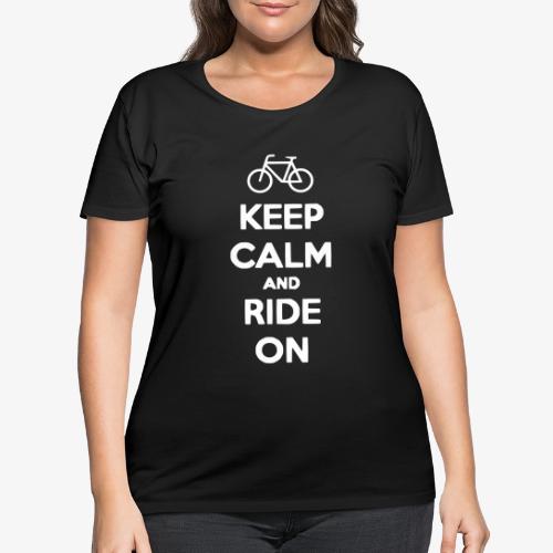 keep_calm_and_ride_on - Women's Curvy T-Shirt