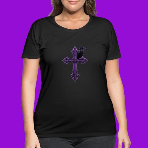 Gothix Raven Cross - Women's Curvy T-Shirt