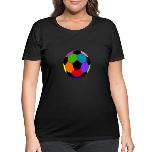 Multi-colored soccer ball - Women's Curvy T-Shirt
