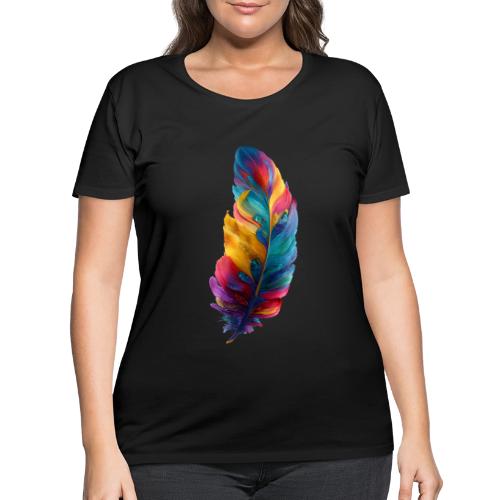 Spectrum Feather Flow - Women's Curvy T-Shirt