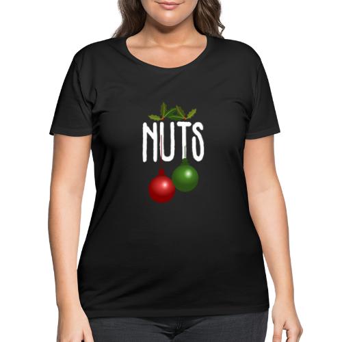 Chest Nuts Matching Chestnuts Funny Christmas - Women's Curvy T-Shirt