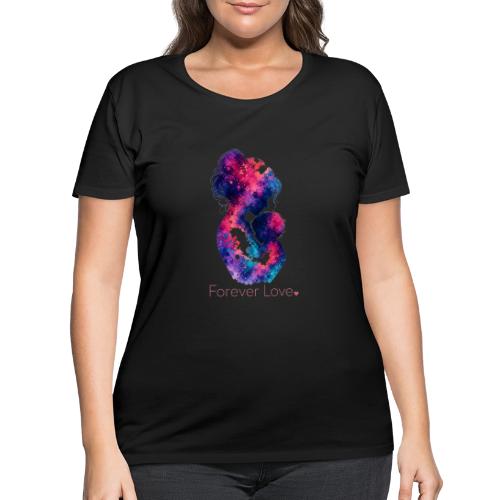 Forever Love-Vibrant Watercolor Mother-Child - Women's Curvy T-Shirt