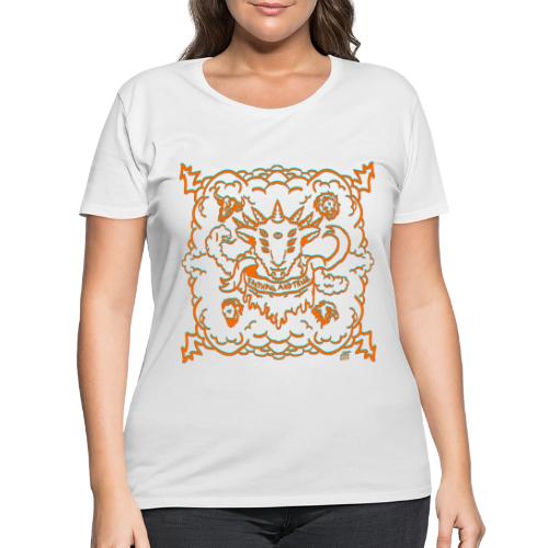 Revelation Lamb Orange - Women's Curvy T-Shirt